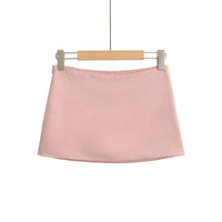 Summer New Sexy Low Waist Cropped Satin Skirt With Lining