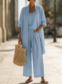 Resort-style Cozy And Casual Three-piece Set