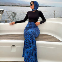 Women's Printed Slim-fit Personalized Leopard-print Skirt With Free Ribbon