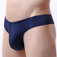 Men's Seamless Ice Silk Translucent Thong