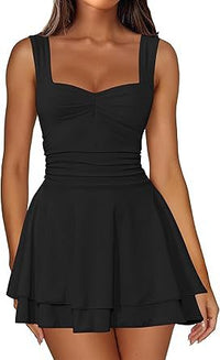 Women's Square-neck Sleeveless Dress