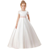 Stylish White Satin Dress With Temperament