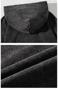 Heavy Washed Sweatshirt Men's Coat
