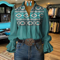Women's 3D Digital Print Fashionable Casual Shirt