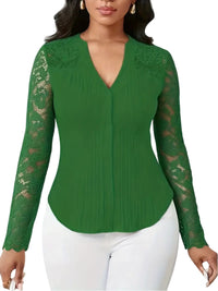 Hollow-out Long-sleeve V-neck Cardigan