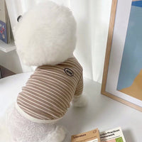 Simple Striped Printed Small Pet Dog Clothes