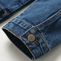 Cotton Denim Jacket With Side Seam Pockets