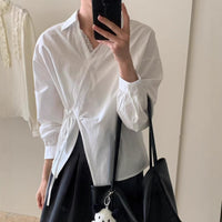 Women's Korean-style Designer Niche Side-tie Blouse