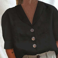 Women's Cotton And Linen Long-sleeved Casual Shirt