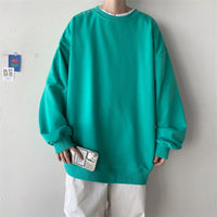 Loose Plus Size Casual Round Neck Solid Color Long Sleeve Sweater