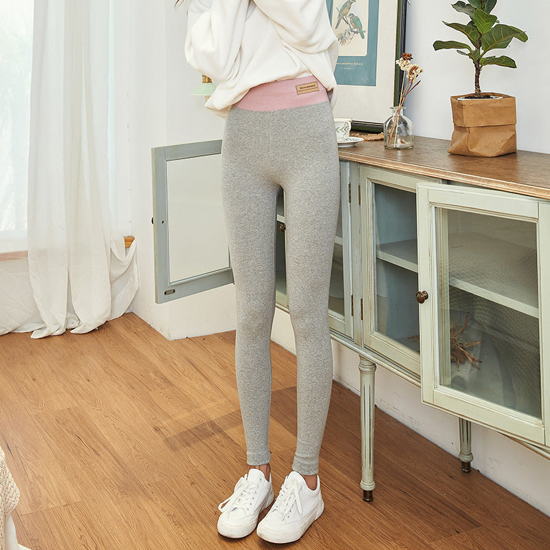 High Waist Grey Northeast Extra Thick Sheepskin Leggings