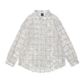 Fashion Personality Plaid Long-sleeved Shirt Men