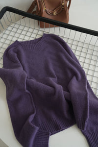 Women's Pure Wool Soft Glutinous Sweater Loose Pullover