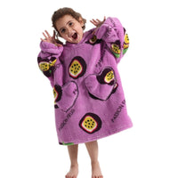 Boys And Girls Comfortable Cotton Velvet Cold-proof Clothes Lazy Blanket Hooded Plus-sized Thickened Blanket Lazy Clothes Children's Sleepwear