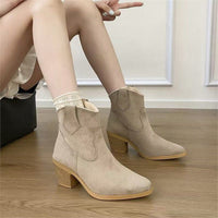 Womens Fashionable Retro Bootie With A Sock-Like Cuff