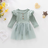 Girls Skirt Hem Triangle Rompers