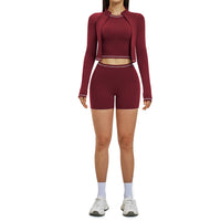 Slim-fit Athletic Suit Outdoor Running Three-piece Set