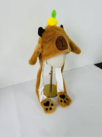 Cartoon Warm Performance Hat With Moving Ears
