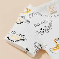 Children's Printed Shorts Two-piece Set