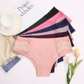 Lace Stitching Women's Cutout Seamless Low Waist Thong