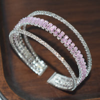 Three-layer Openwork Rhinestone Zircon Personalized Trendy Bracelet