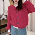 Lazy And Loose Figure Flattering Knit Cardigan Sweater