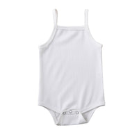 Solid Color Short Climbing Sleeveless Hidden Hook Open Cotton Rompers
