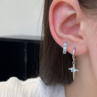 Niche Design Cross And Star Earrings