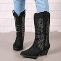 Calf-high Leather Boots For Tall, Plus-size Women