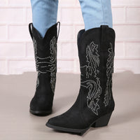 Calf-high Leather Boots For Tall, Plus-size Women
