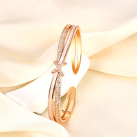 Women's Gold-plated Diamond Cross Bracelet