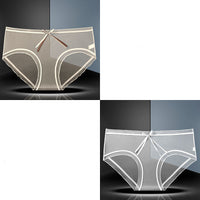 Full Transparent Panties Women's Mesh Lace Mid-waist Large Size