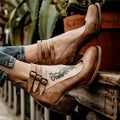 Women's High-top Low-cut Buckle Shoes With Back Zipper