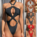European And American Summer Sleeveless Lace-up Cutout Jumpsuit Women