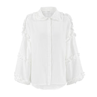 Women's Design Lace Loose Long-sleeved Shirt