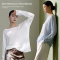 Tencel Sun-protective Tunic Loose Fit With Dropped Shoulders Casual And Slimming Slightly Sheer And Lightweight
