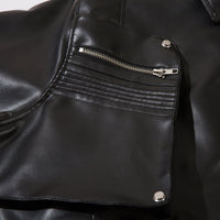 American Motorcycle Leather Clothing Spring Rock Fashion Brand Design Sense Loose PU Leather Jacket