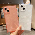 Square Laser Colorful Love Phone Case