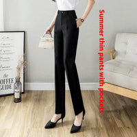Female Office Worker Straight Workplace Suit Pant