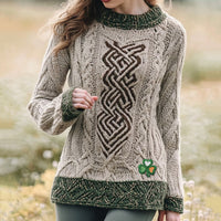 3D Digital-Print Crewneck Sweater Knitwear