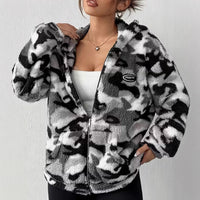 European And American Autumn And Winter Plush Camouflage Warm Jacket