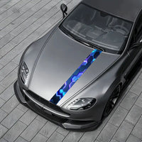 Automotive Exterior Hexagonal Stripe Engine Hood Vehicle Glass Windshield B-pillar Waterproof PVC Decorative Sticker Car Sticker