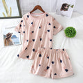 Women's Summer Cotton Short Sleeve Pajamas