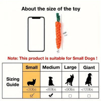 Pet Chew Toy With Carrot Cotton Rope For Small Dogs - Durable Knot Toy, Interactive Game For Dog And Cat Teeth Cleaning