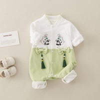 Newborn Boys And Girls Baby Spring And Autumn Long Sleeve Jumpsuit