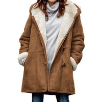 New Coat With Cashmere Fur Collar Pockets Women's