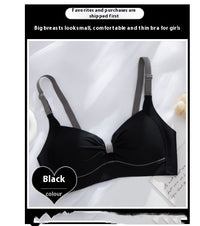 Summer Thin Small Breast Push Up Push Up Anti-sagging Comfortable Wireless Bra