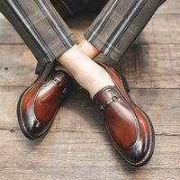 One Step Trend British Loafers Casual Leather Men's Shoes