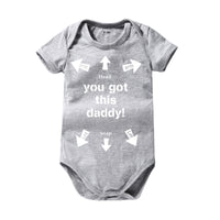 Cotton Letter Arrow Print Baby Siamese Triangle Romper