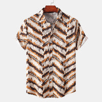 Ethnic Style Floral Fashion Multi-color Slim Shirt
